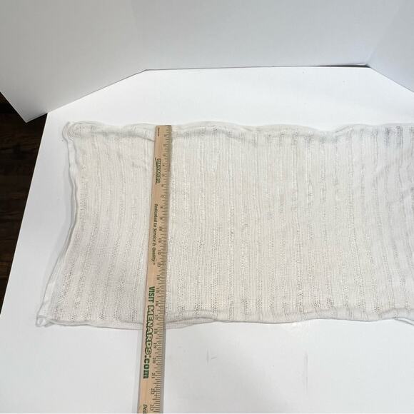 Lauren Ralph Lauren Knit White Cream King Pillowcase Shams Zippered x2 (TWO) - Picture 7 of 12